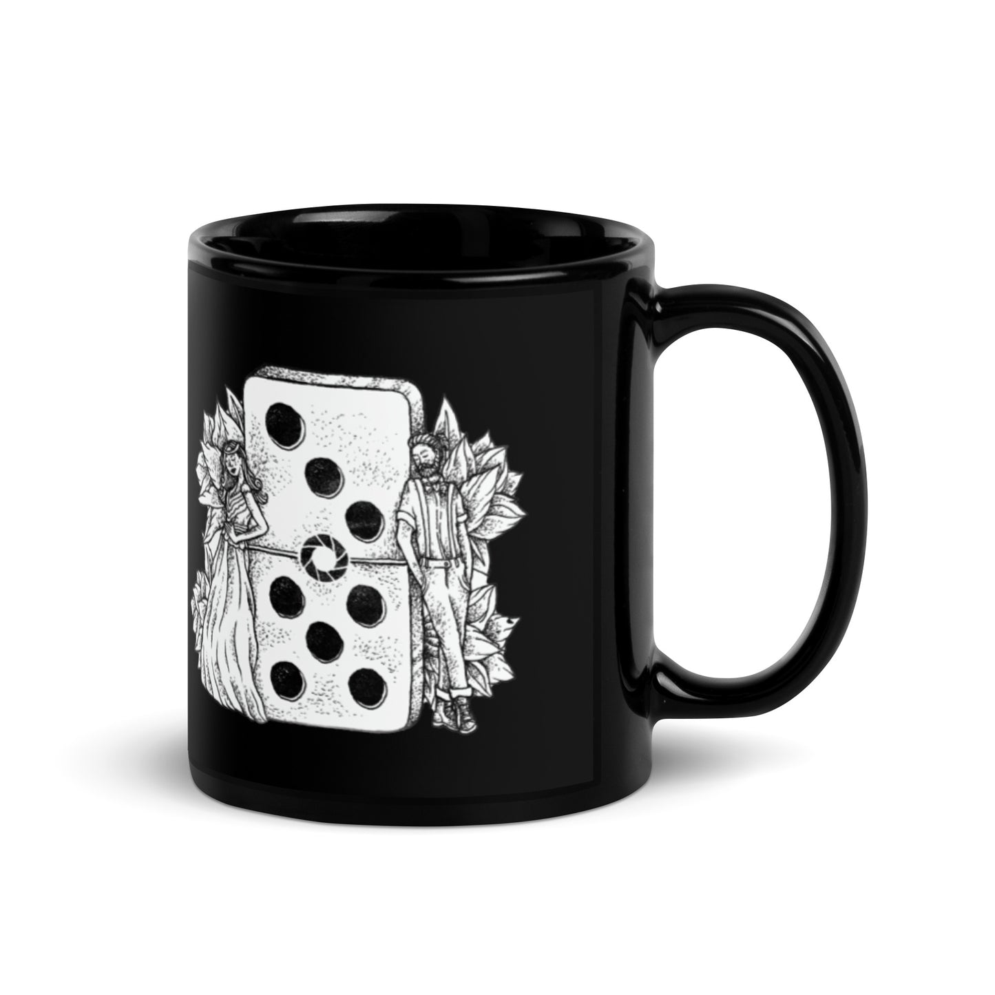 Havana Inspired Black Glossy Mug