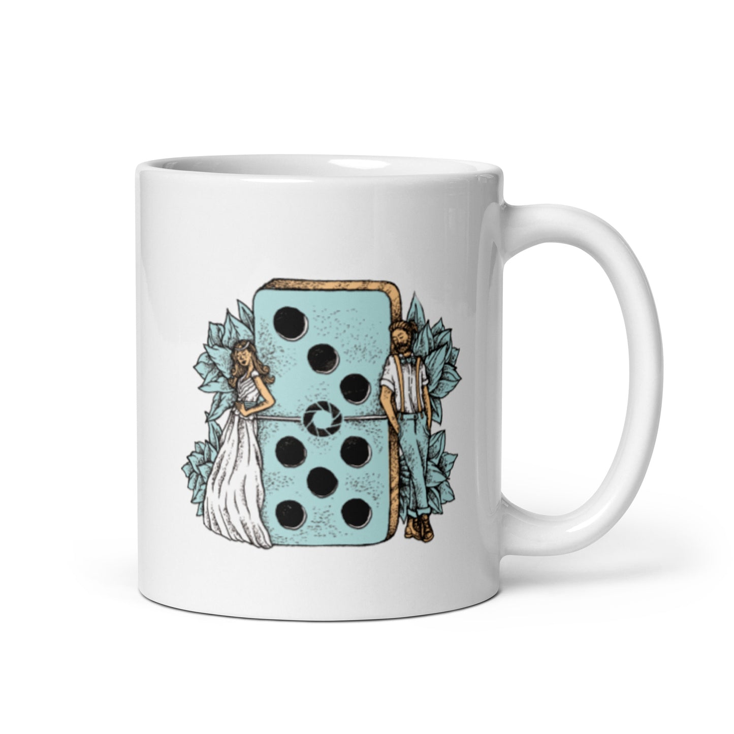 Havana Inspired White Glossy Mug